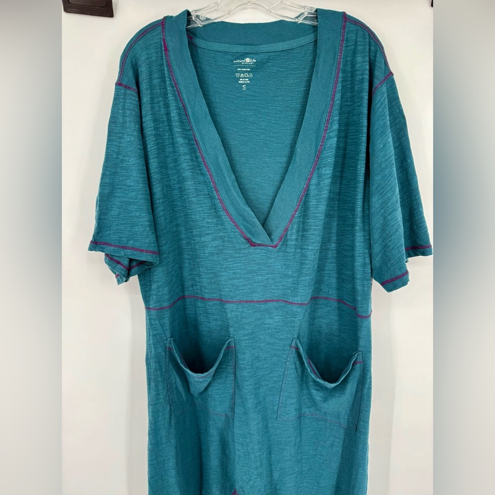 Natural Life Teal Cotton Top - Picture 5 of 11